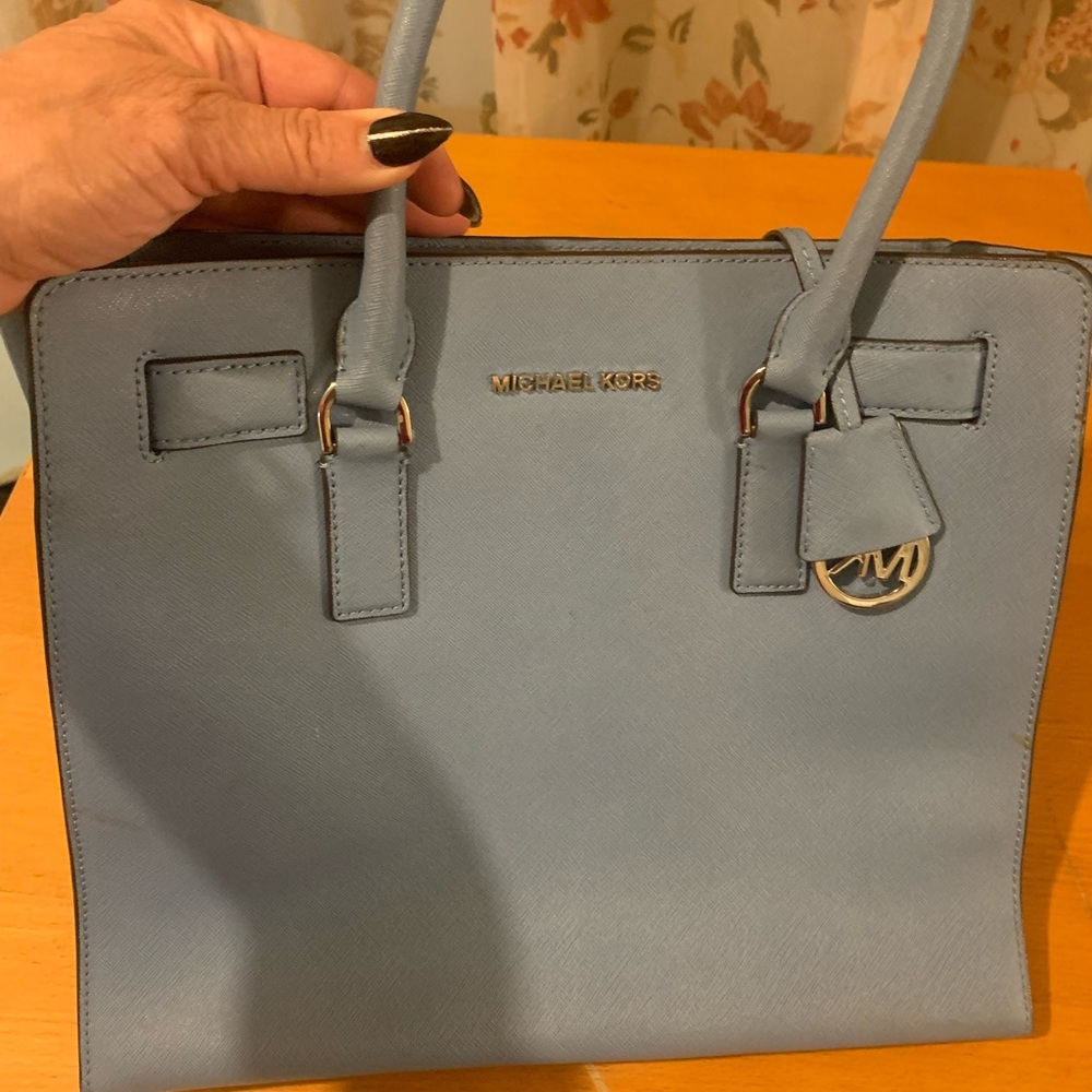 Michael Kors sky blue purse